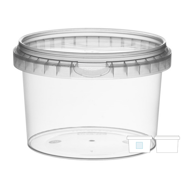 Tamperproof Containers w/ Clear Transparent PP Lid